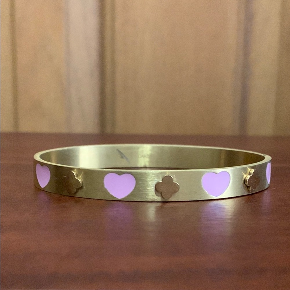Carisma gold tone pink heart bracelet